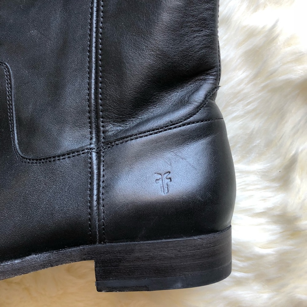 Frye Black Leather Riding Boot - Picture 2 of 8